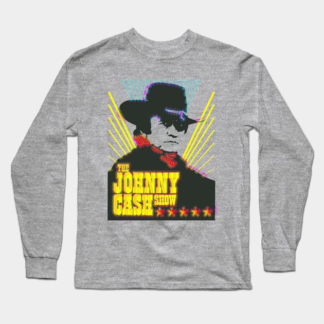 Johnny Cash Long Sleeve T-Shirt by HAPPY TRIP PRESS